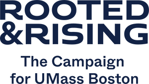 Rooted & Rising The Campaign for UMass Boston logo